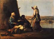 Jean Francois Millet The Haymakers' Rest oil